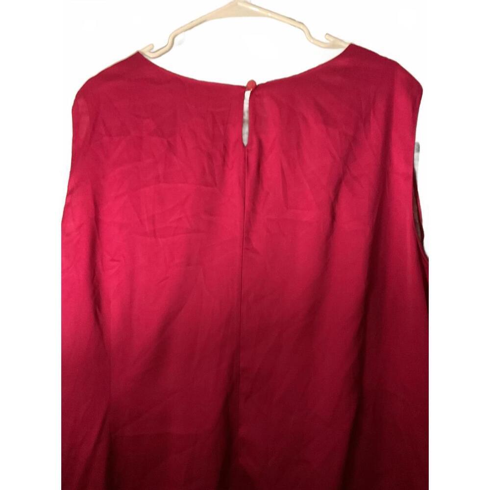 Semantiks Sleeveless Stretch Silk Pink Blouse with pleats Size 22W - Picture 8 of 9